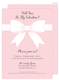 Sweet Pink Baby Shower Bow Invitations Image 3 of 3